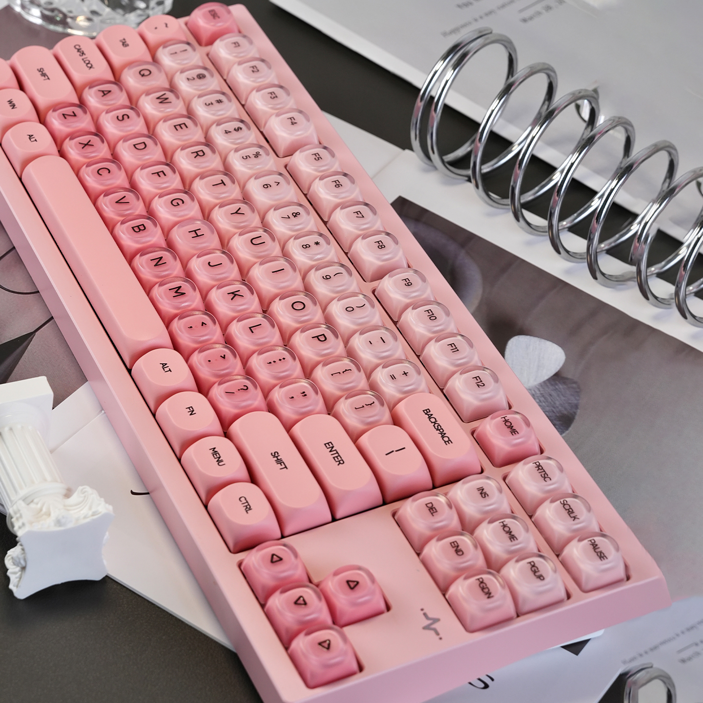 132 Klawisze Różbyć winnym Brzoskwiniowe Personalizowane podwójnie strzał PBT Keycapy Półprzezroczyste Keycapy PC Profil HOA robić Przełączników MX Klawiatura Mechaniczna