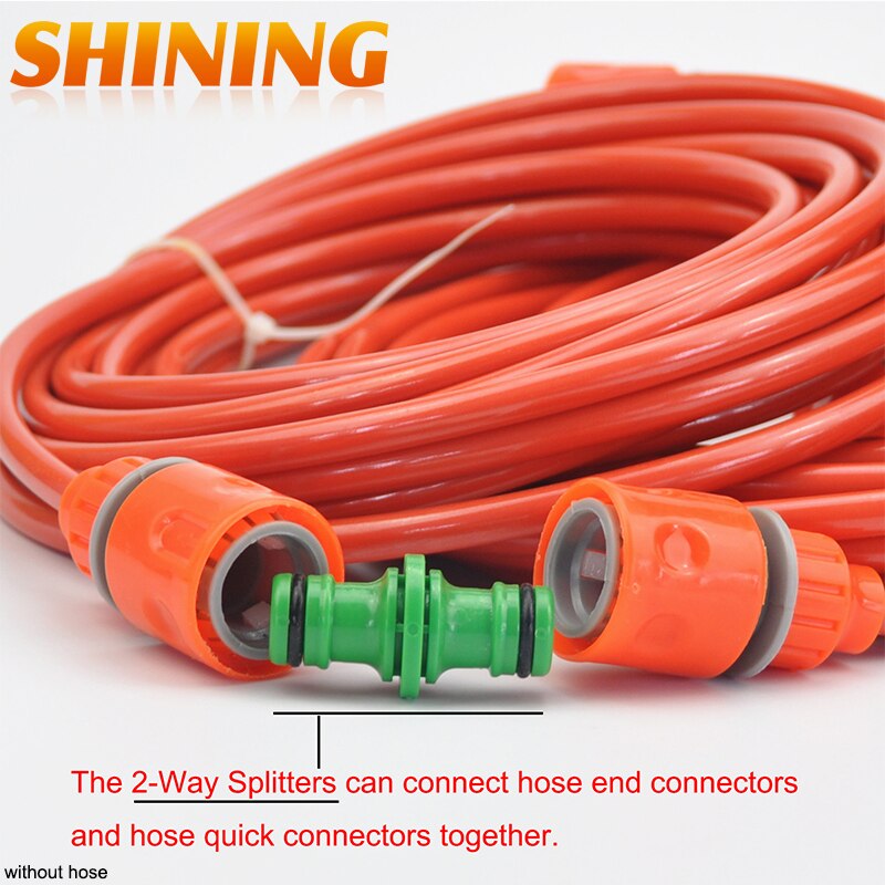 2pcs/lot Compatible 2-Way Quick Connector Garden Watering Car Washing Accessories Water Hose Pipe Two-Way Interchange Connectors