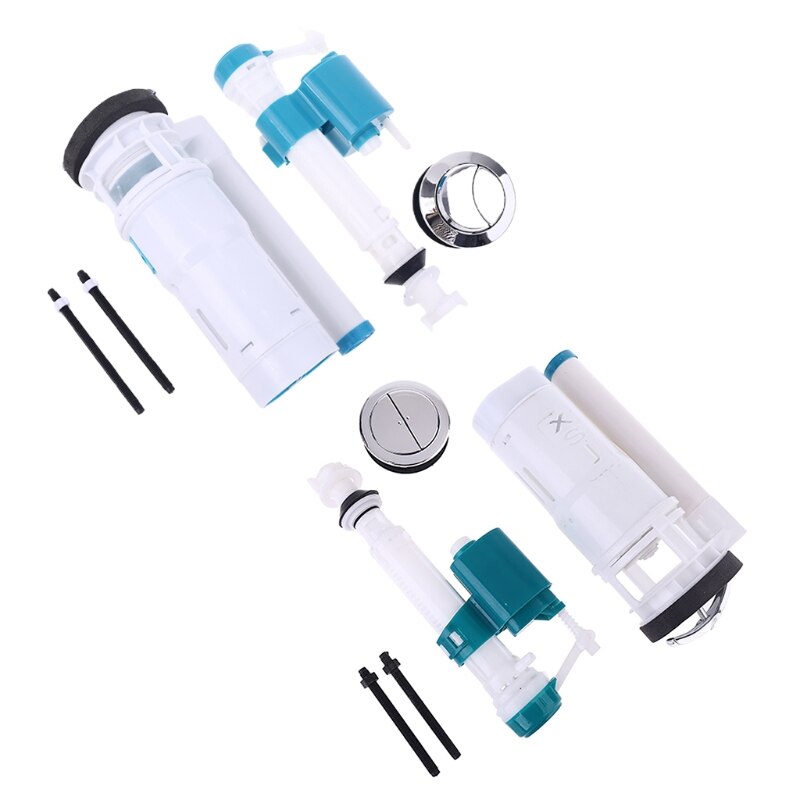 Dual Flush Fill Toilet Water Tank Connected Cistern Inlet Drain Valve Bathroom