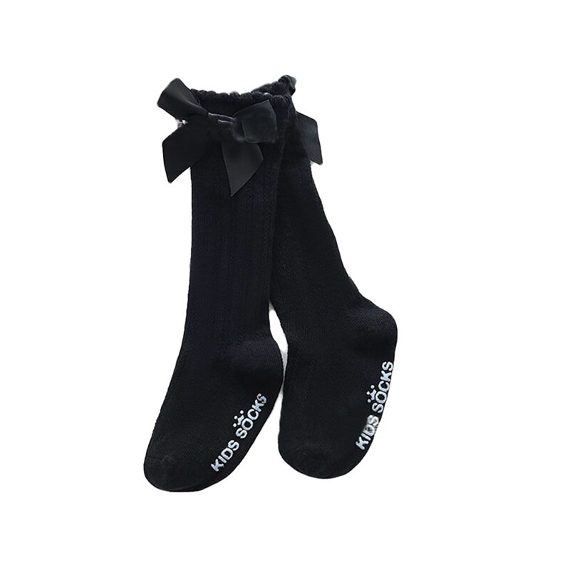 Baby Zomer Lente Sokken Kids Peuters Meisjes Grote Boog Knie Hoge Lange Zachte Katoenen Kant Babysokjes Strik Socking Baby kleding: B / 2-4Years (M)