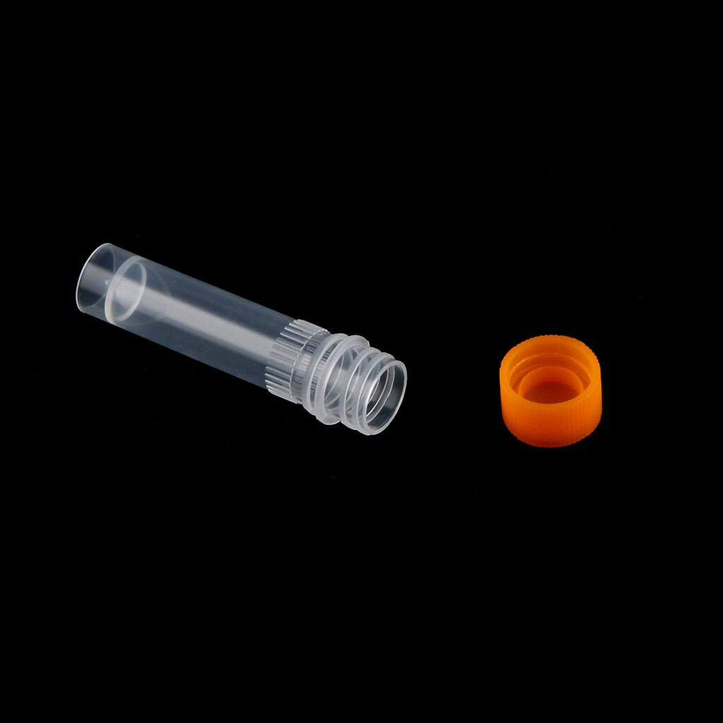 1.5ml Plastic Cryovial Measure Test Tube Vial Holder Container with Cap Pack of 10