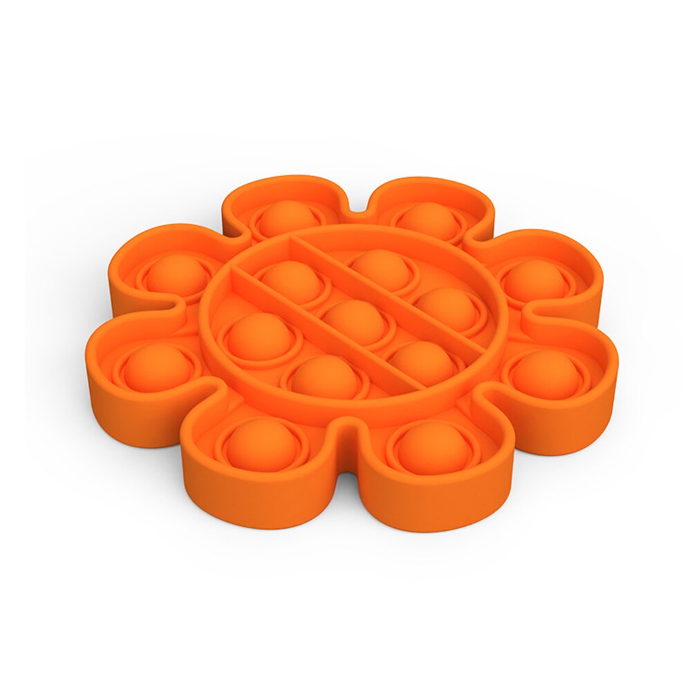 Antistress Speelgoed Bubble Popping Game Push Fidget Zintuiglijke Speelgoed Funny Adult Kids Reliver Stress Speelgoed Siliconen Autisme Speciale Behoeften: Orange
