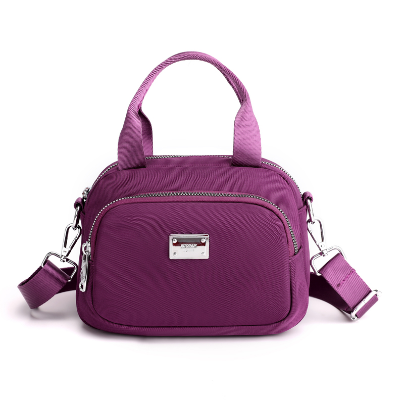 Vrouwen Messenger Bags Nylon Koppelingen Luxe Tote Packet Vrouwelijke Vintage Schouder Crossbody Tas Dames Handtas: Paars