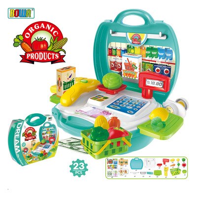 8 arten freundlicher Simulation Spielzeug Anzug Küche Kochen Utensilien freundlicher Kosmetik Spielzeug Abs Kunststoff Spielen Haus Rucksack Kasten: 4
