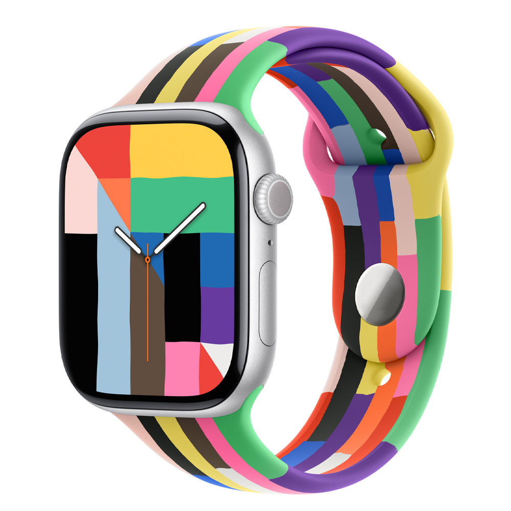 Silicone Strap For Apple Watch Band 49mm 46mm 44mm 41mm 45mm 42mm Pride Edition bracelet correa iWatch series 10 9 8 ultra2 Band: 5 / 15mm