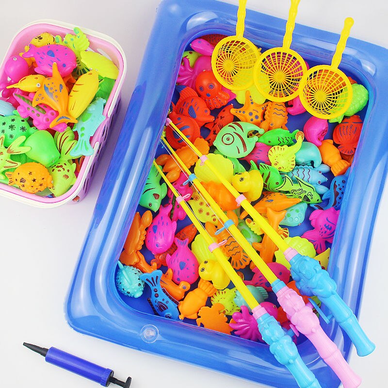 Magnetische Kinderen Vissen Speelgoed Set Magneet Vissen Play Water Baby Speelgoed Vis Vierkante Kinderen Jongen Meisje Vissen Speelgoed