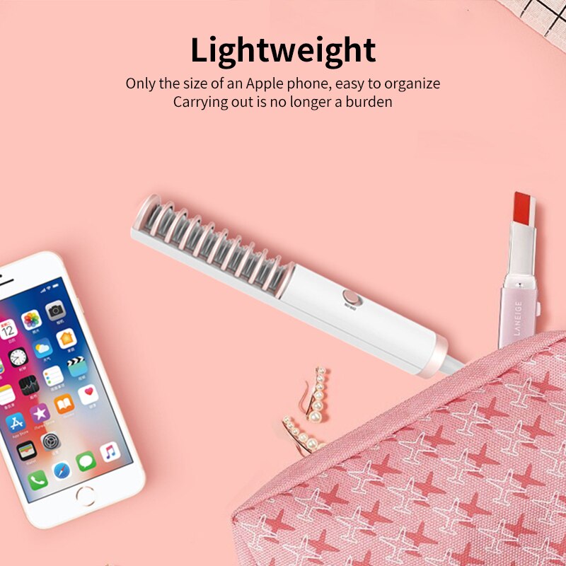 Mini Hair Straightener Brush Beard Comb Flat Iron Styler Mini Hair Styling Tool Little Comb For Straigh