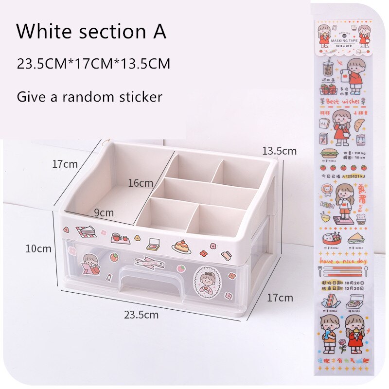Multifunctional Desktop Organizer Holder Case Makeup Storage Box School Office Stationery