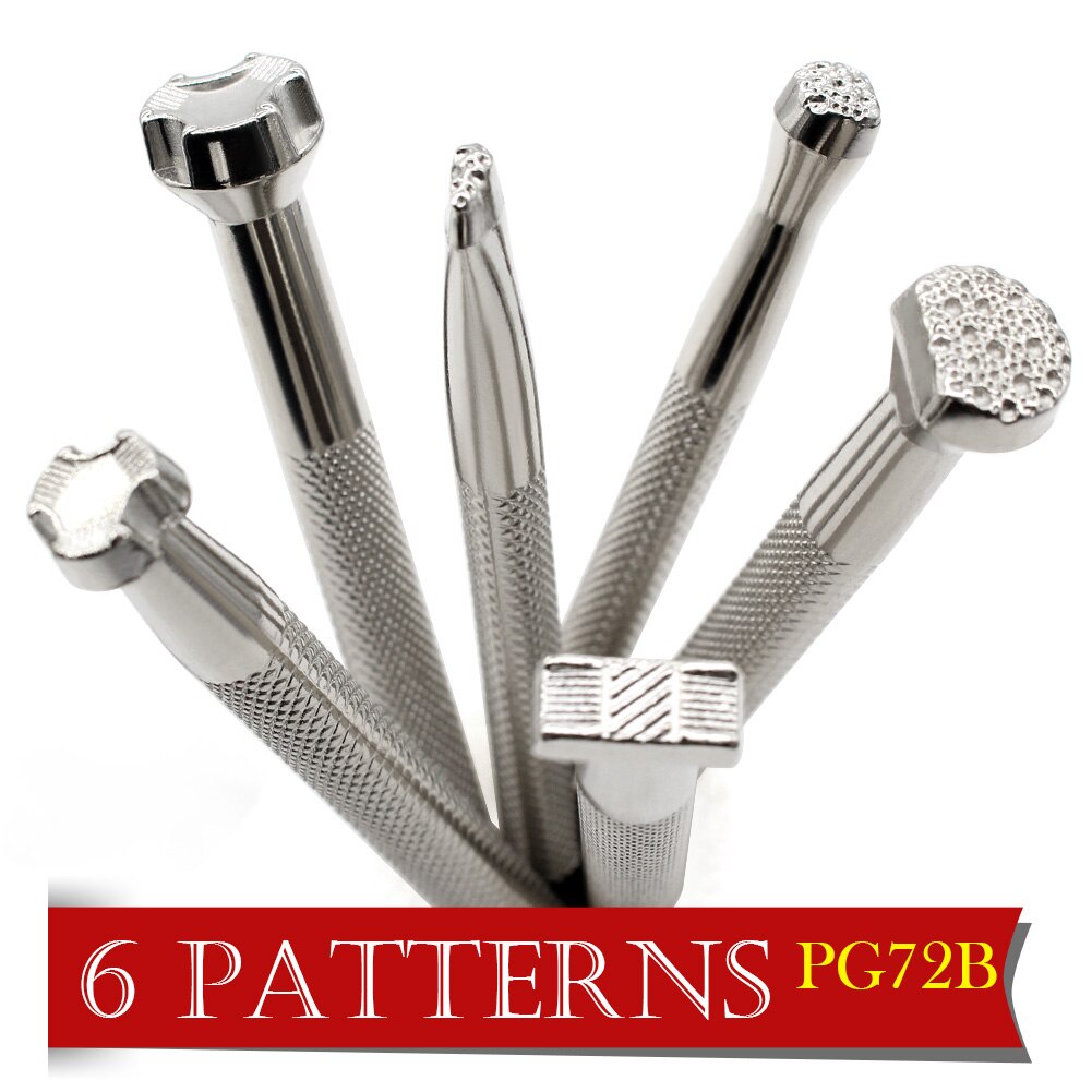 6 Pattern Leather Stamping Tool for Leather Carving Stamps DIY Leathercraft Making Printing Set Leather Craft Decoration Flower