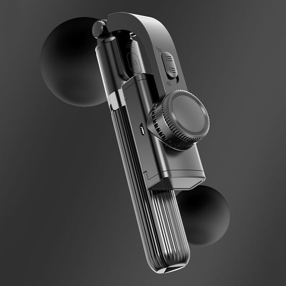 3-achsen Faltbare Handheld 360 ° Drehung Gimbal Stabilisator Smartphones Drahtlose Bluetooth Auto Clever Schießen Selfie Stock Stativ: Schwarz