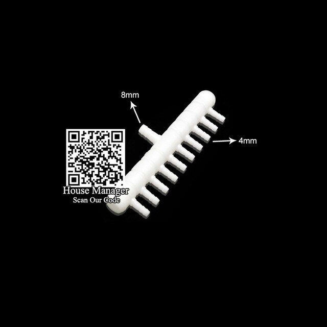 Aquarium Air Splitter Multi Control Fish Tank Air Pump Flow Splitter Distributor Valve Tap Lever use with pipe tube: White 1to10