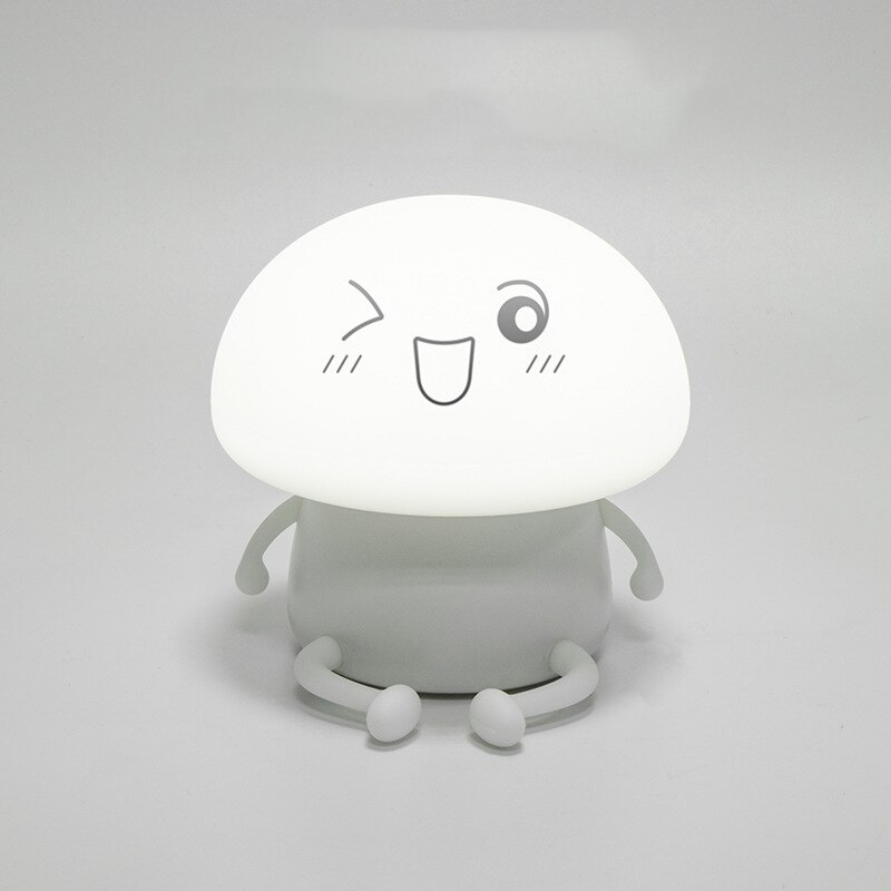 Silicone Light Touch Sensor LED USB Pat Light Cartoon Cute Pet Colorful Atmosphere Light Night Light for Kids Bedroom: 0.2W White