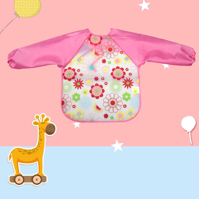 Karikatur Baby Lätzchen Bunte Lange Ärmel Schürze Wasserdichte Kleinkind Fütterung Lätzchen rülpsen Tücher freundlicher Malerei Kleidung Baby Lätzchen