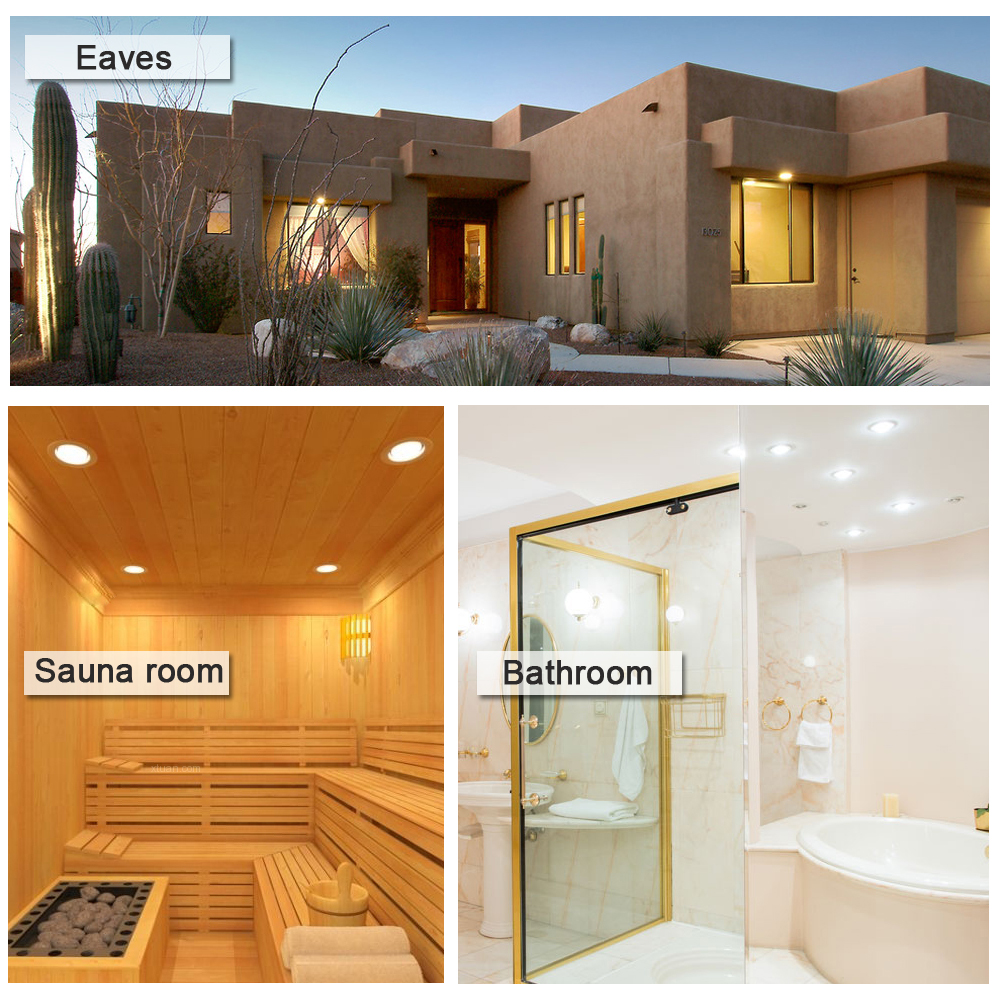 Dimmable Waterproof IP65 Die-Cast LED Downlight 7W 9W 12W 15W indoor Lamp Recessed Spot Light For Bathroom