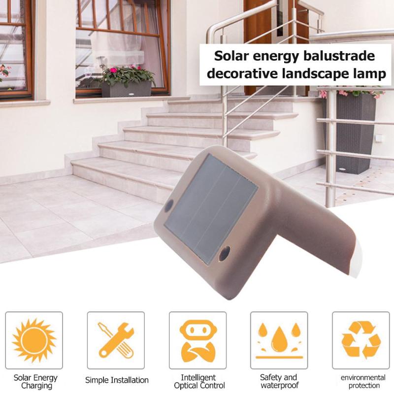 4Stck Solar- Deck Lichter Treppen Zaun LED Lampe Außen Weg Terrasse IP65 Wasserdicht Warmweiß Helle dauerhaft draussen Beleuchtung