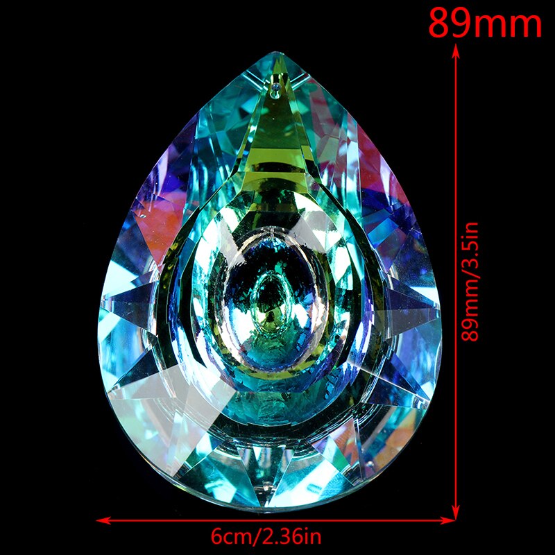 Kleurrijke kristallen hangende druppels kroonluchter lamp prisma's onderdelen: 5