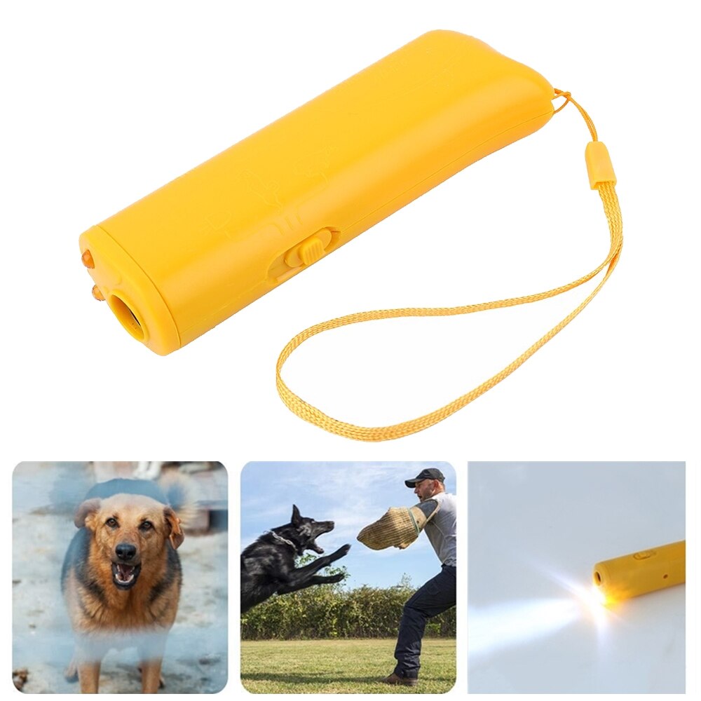 Hund Repeller Anti Bellen Stopp Borke Ausbildung Gerät Trainer LED Ultraschall 3 in 1 Anti Bellen Ultraschall Haustier Liefert