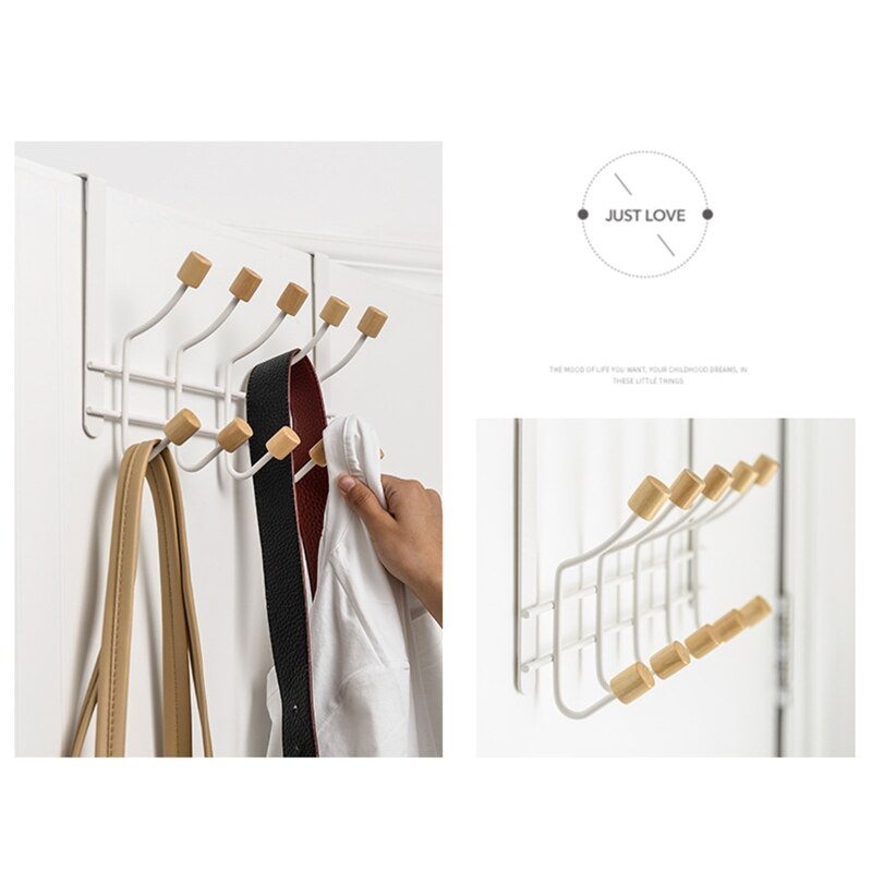 Gancho trasero para puerta, gancho de acero inoxidable, resistente al óxido, perforación de uñas Simple