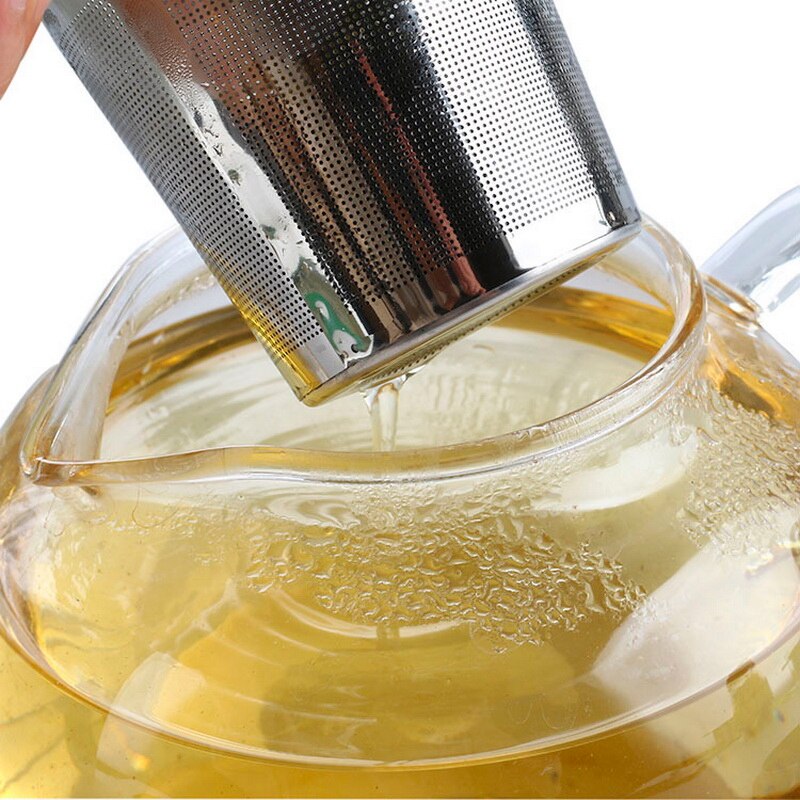 Filtre réutilisable de panier d'infuseur de thé d'acier inoxydable filtre Extra fin de thé de maille avec la poignée et le couvercle pour des filtres de café de thé en vrac