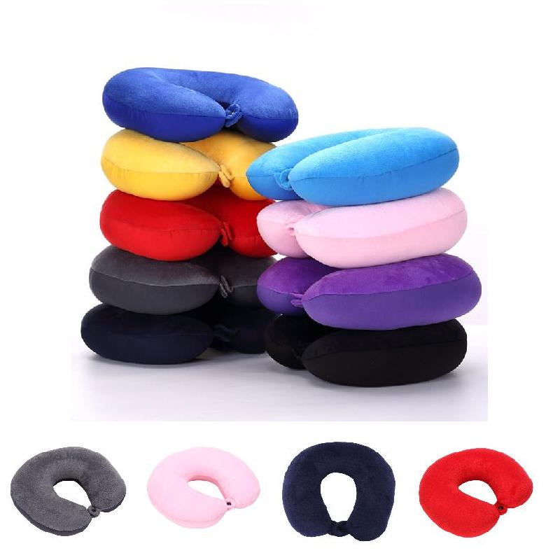 U Shaped Travel Pillow Particles Neck Car Plane Pillows Soft Cushion Home Outdoor Textile Pillow Home Textile Home Garden