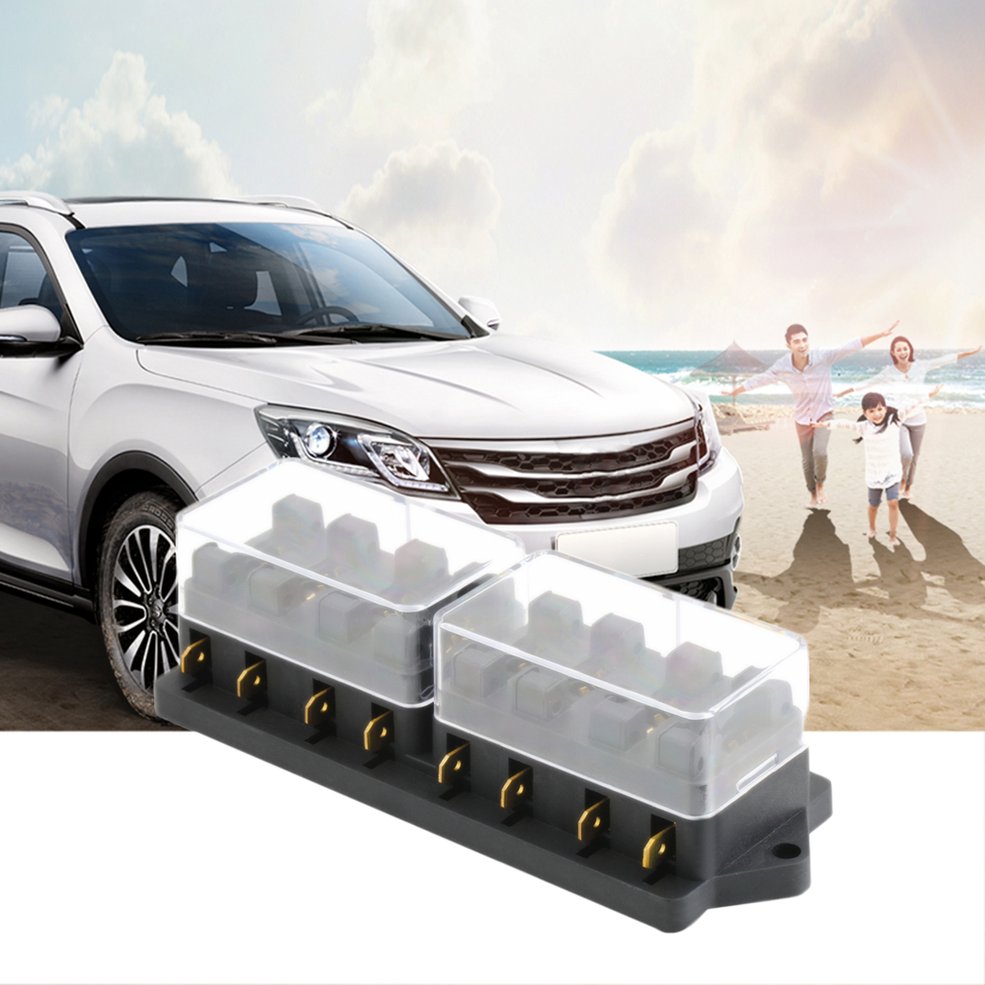 Auto Universal 4 Way auto car Fuse Box Block Fuse Holder Box Car Vehicle Circuit Automotive Middle-sized Blade 250V