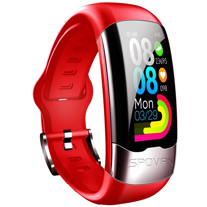 Ecg hrv ppg sport smart band usb smart polsband hartslagmeter originele armbanden fitnessmeting: Rood