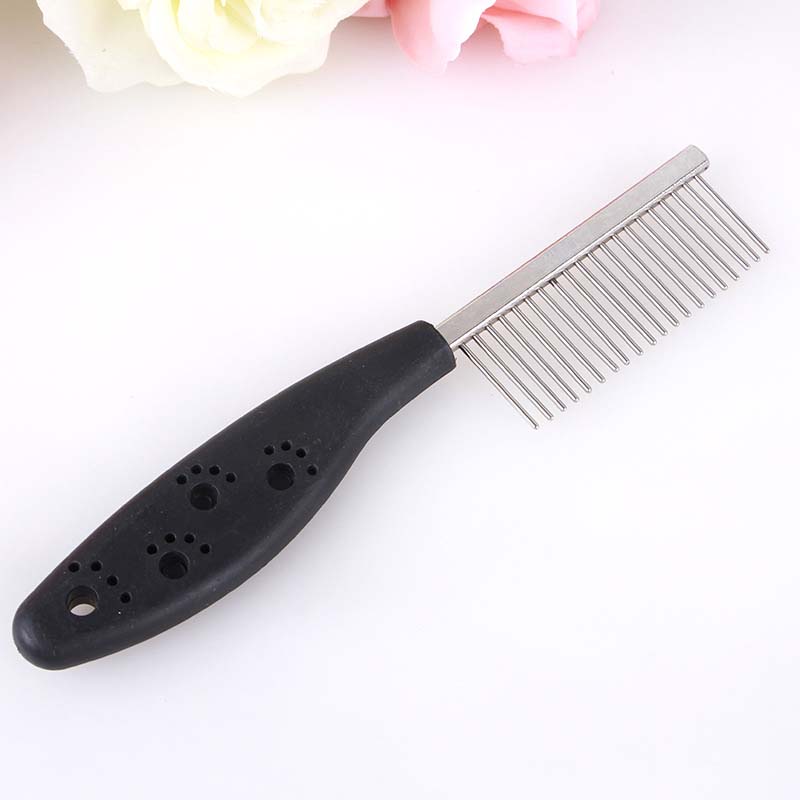 Roestvrijstalen Hond Kam voor Honden Katten Ontharing enkele Rij Rechte Kam Puppy Haar Grooming Tool Pet Producten