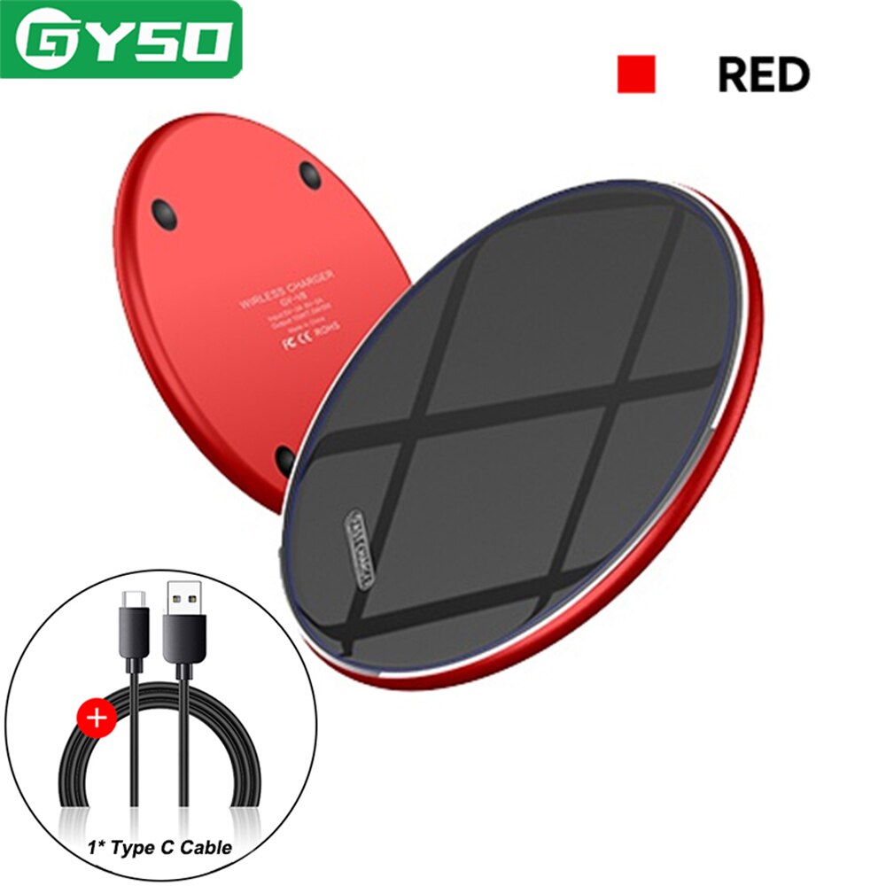 40W qi wireless charger For Xiaomi mi 9 Samsung S8 Fast Charging pad For iPhone 13 12 11 Pro MAX Mobile Phones Wireless charging: 40W Red