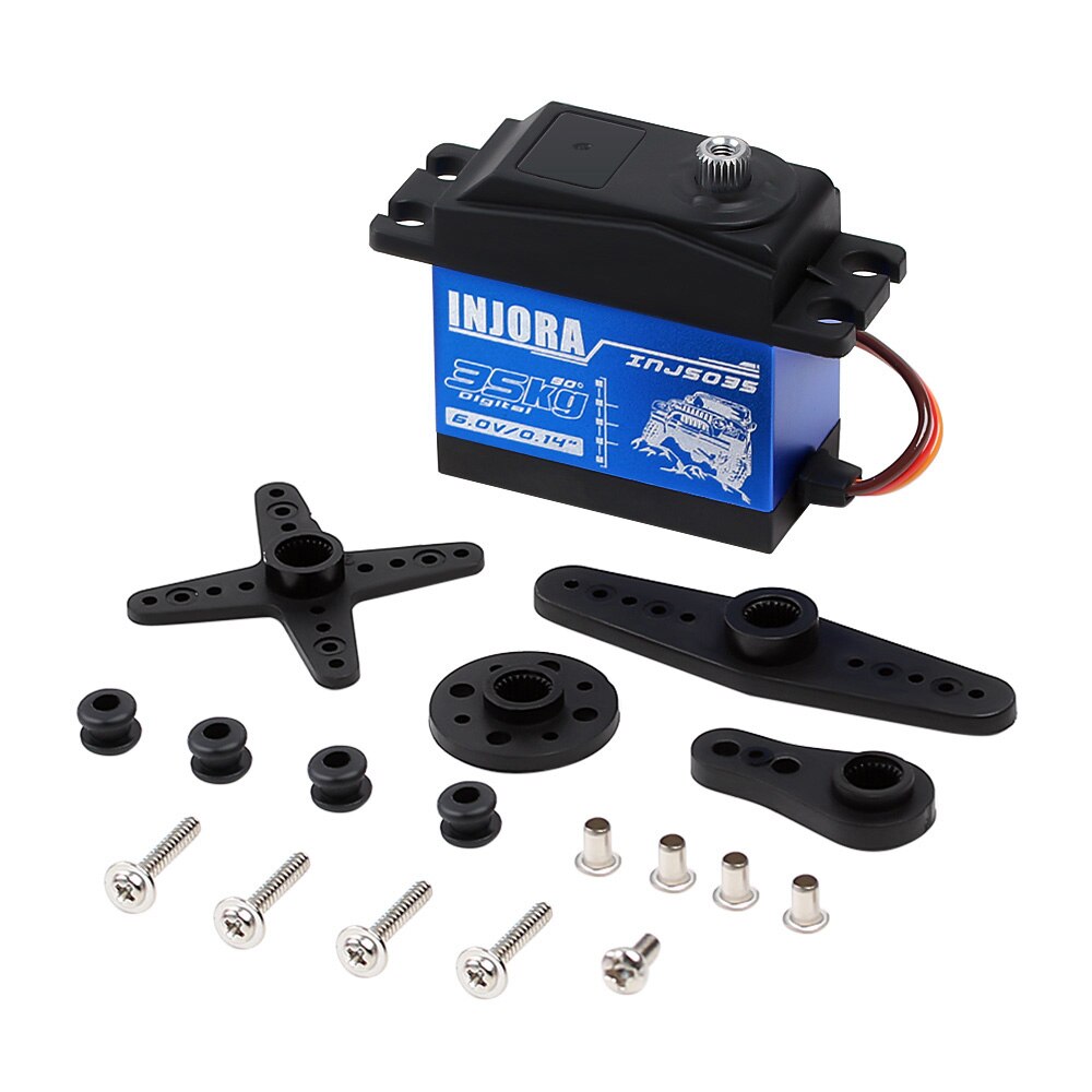 Servomotor Digital INJS025 INJS035 para coche trepador de control remoto a escala 1/10, pieza de actualización, 25KG, 35KG, 1 ud.