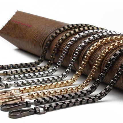 Metal Chain For Shoulder Bags Handbag Buckle Handle DIY Belt For Bag Strap Accessories Hardware Double Woven Iron Purse Chain