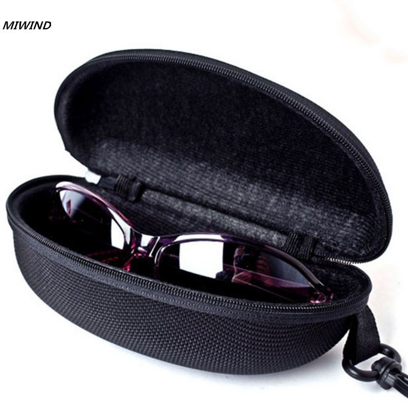 Udsøgt brilleetui lynlås hårdt etui beskytter solbriller læsebriller bæretaske hård kasse rejsetaske pose sag