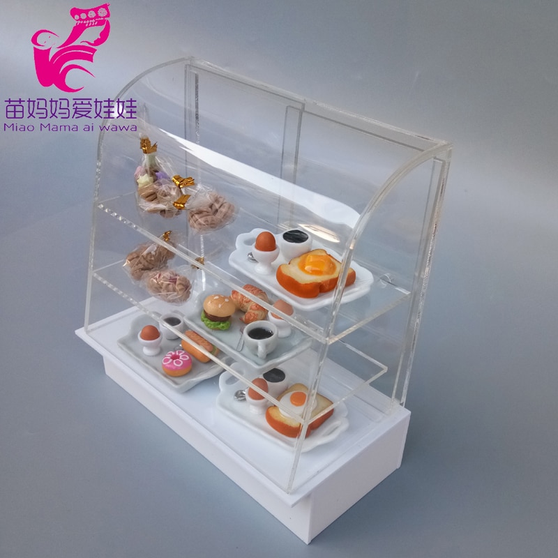 Dukkehus donuts gør-det-selv tilbehør dessert vitrine 1/6 bjd  ob11 blythe dukke foof model tilbehør