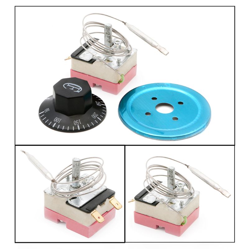 50-300℃ Dial Thermostat Temperature Control Switch For Electric Oven AC 220V 16A