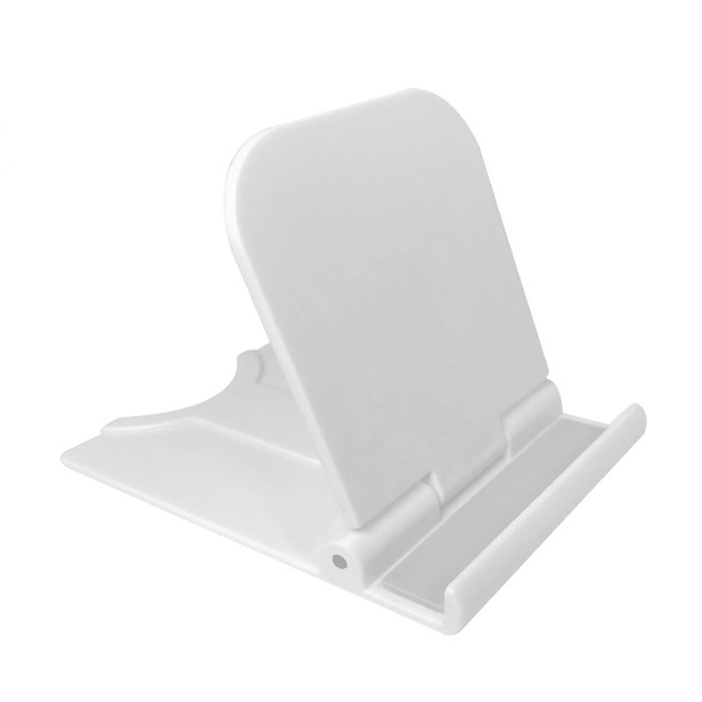Universal sammenfoldelig mobiltelefon bordholder plast bordholder mobiltelefon holder telefon og tablet ring holder til iphone samsung: A-hvid