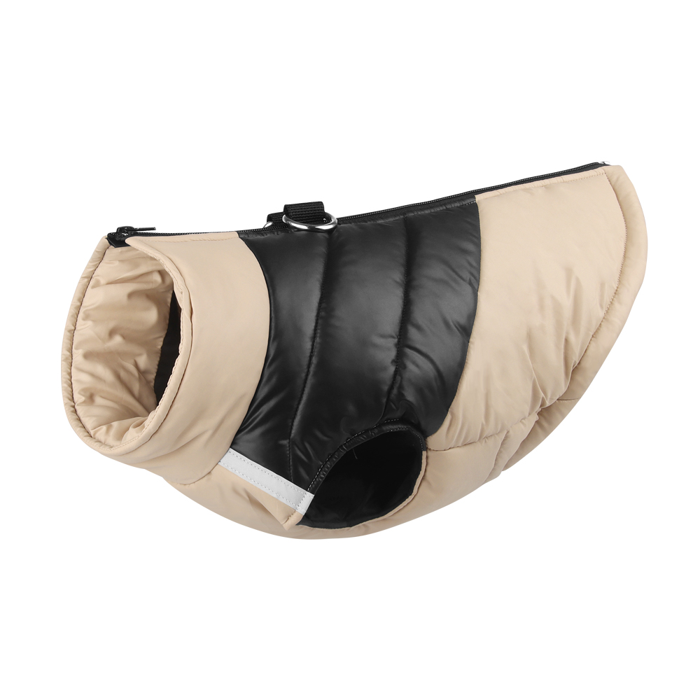 Ropa impermeable de invierno para perros, Chaqueta cálida de algodón para mascotas, chaleco para perros pequeños y grandes, abrigo de Bulldog Francés, disfraz de Chihuahua York: S / Negro