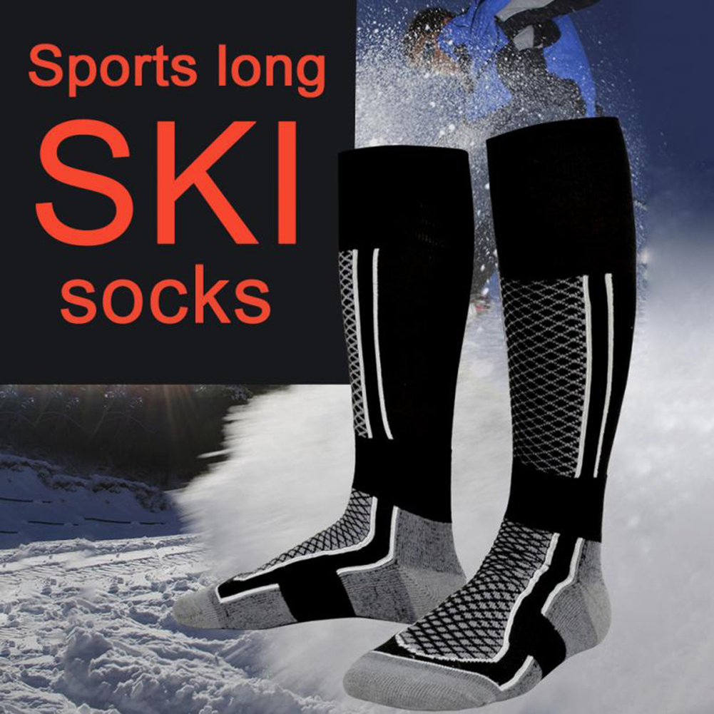 Men Women Ski Socks Wearproof Hiking Socks Long Warm Breathable Socks Winter Outdoors Skiing Snowboarding Thermosocks