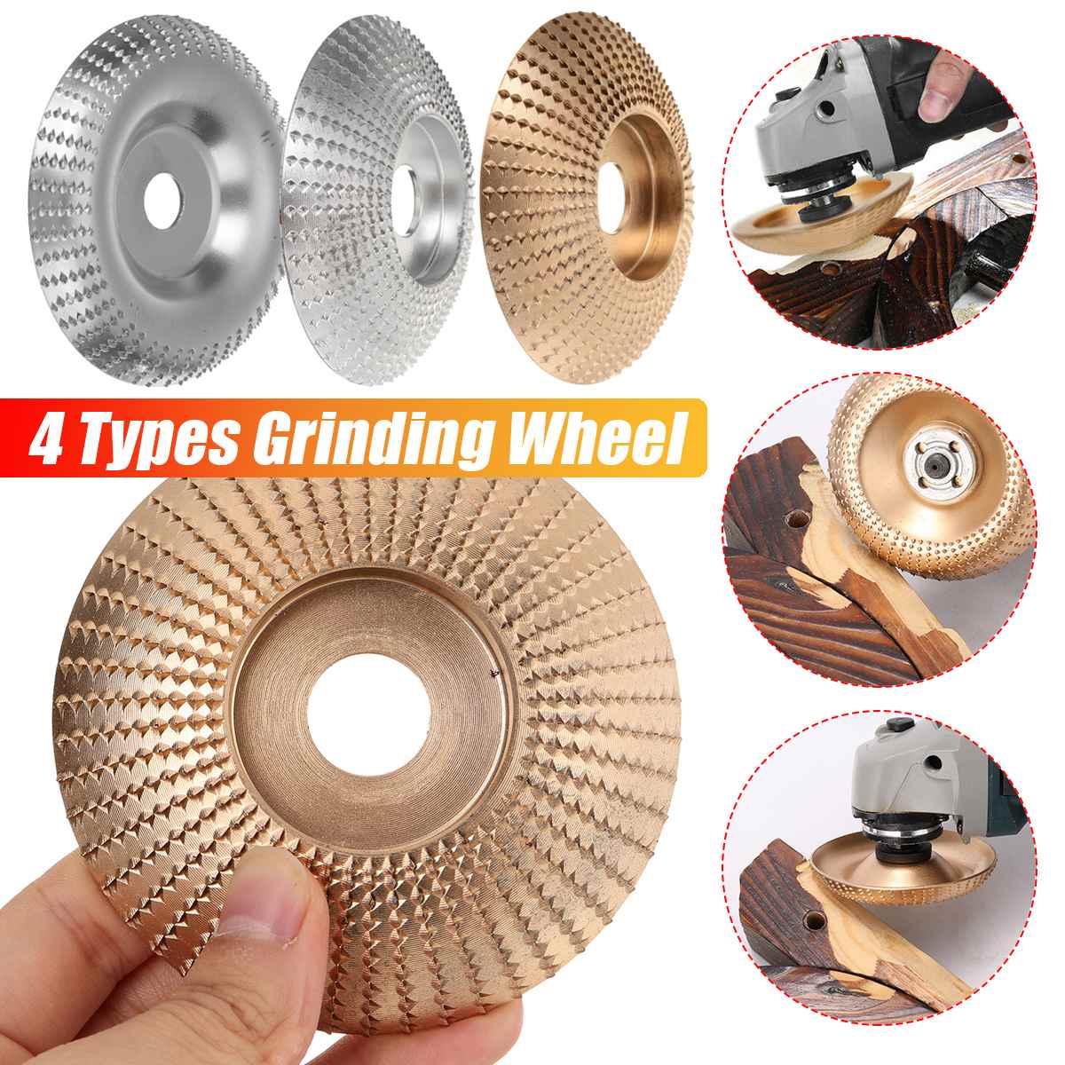 Ronde houten hoekslijpschijf schuurschijf haakse slijper wolfraamcarbide coating boring vormgeven schuren houtsnijwerk roterend gereedschap