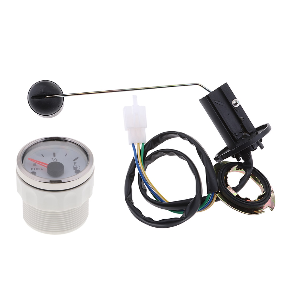 Fuel Level Sender Sending Unit,52mm 2 Inch White Digital Electrical Fuel Level Gauge