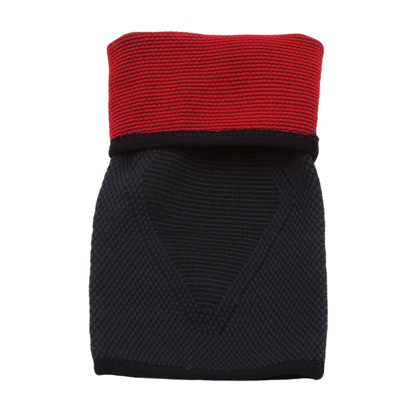 Soporte de protección de tobillo para deporte al aire libre, gimnasio, baloncesto, bádminton, antipulverización de tobillos, cuidado de enfermería cálido, negro y rojo, 1 unidad