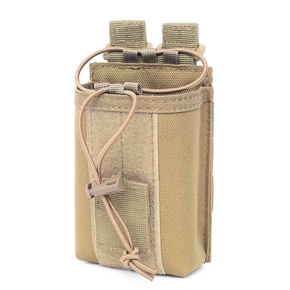 Udendørs drikkevare nylon radiopose holder taske til walkie talkie camping vandreture asd 88: Mudder