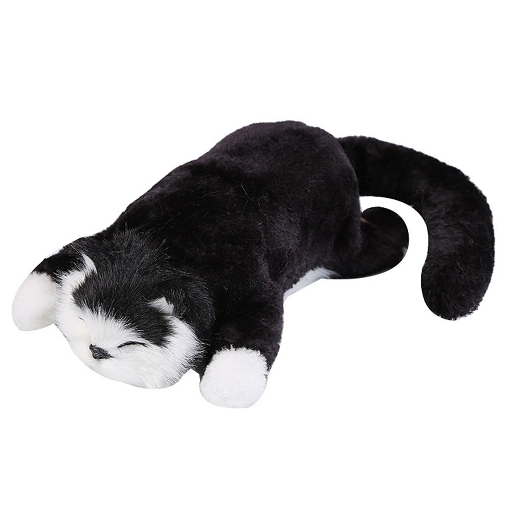 Dzieci udawaj zabawki elektroniczne śliczne realistyczne imitacja kota zabawki lalki pluszowe zabawki dla chłopców dziewcząt z dźwiękiem