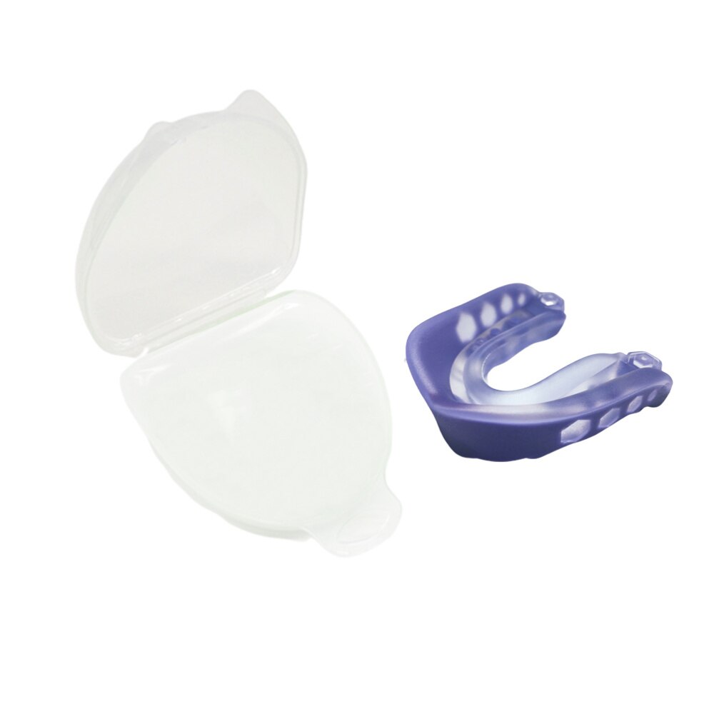 Sports Mouth Guard Practical Sport Braces Teeth Braces Protector for Boxing Football Hockey Rugby Sparring (Black + Transparent