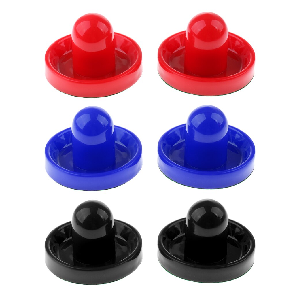 6 st air hockey filt pushers skjutreglage målvaktshandtag paddlar byte stor perfekt för full storlek air hockey spel