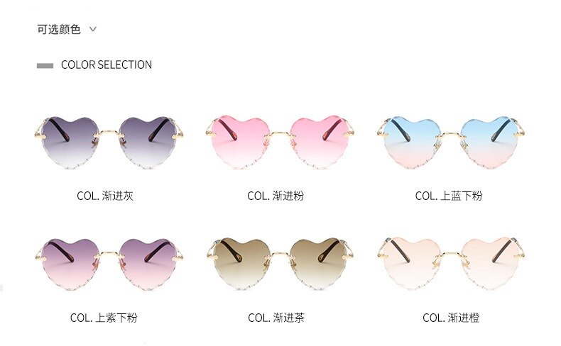 Hartvormige zonnebril voor dames retro zonnebril anti -uv400 celebrity brillen