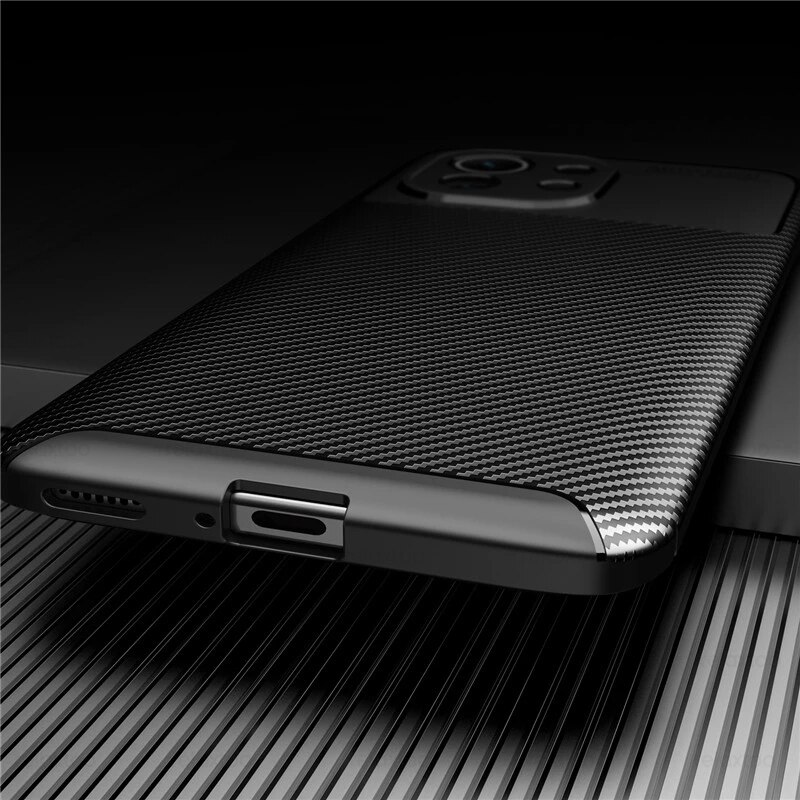 Voor Xiaomi Mi 11 Lite 5G Ne Case Carbon Fiber Schokbestendig Siliconen Coque Xiomi Xiaomy Mi11 Lite Licht 11 lite 4G Matte Tpu Cover