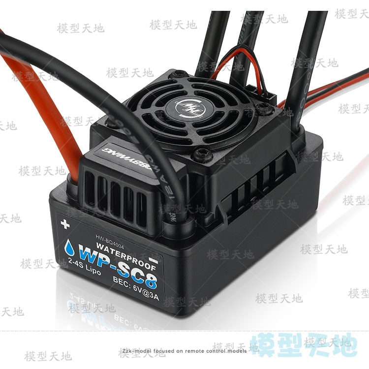 Hobbywing EZRUN WP SC8 120A 120A-RTR Wasserdichte Bürstenlosen ESC Geschwindigkeit Regler 2-4S Lipo passen 3660 3674 Motor- für 1/10 1/8 RC Auto