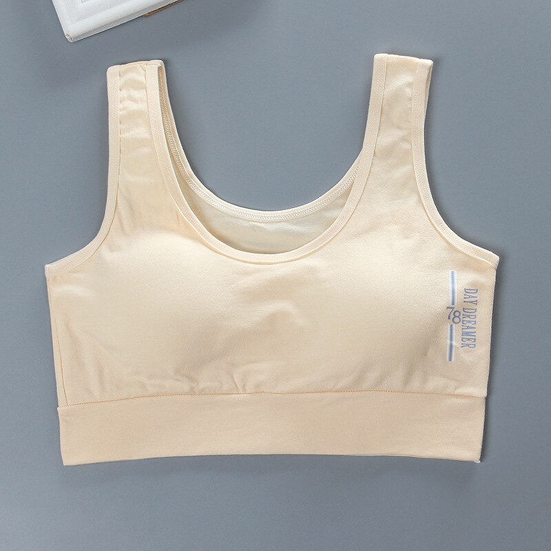 Girls bra vest cotton underwear middle school students 10-16 years old tube top sling sports bra 10 to 18 years old