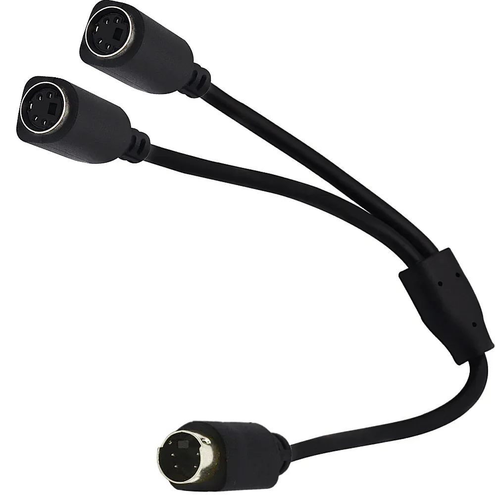 Cavo SVHS S-video Cavo divisore Adattatore mini din a 4 spillo Diviso un segnale video da maschio a 2 femmine Divisore a Y a 2 gareggiare per TV VCR DVD