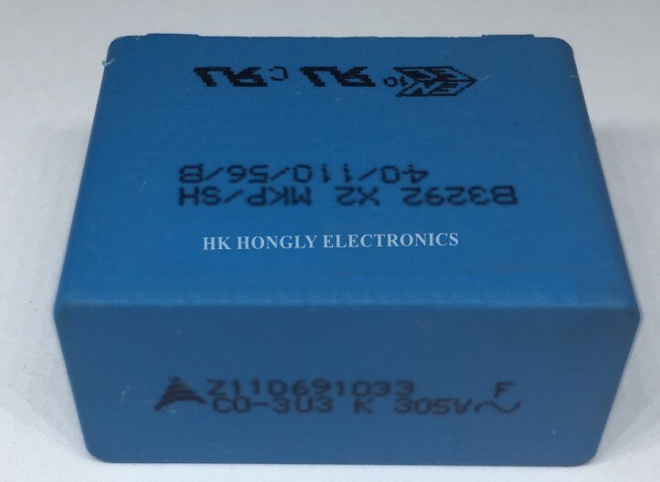 5 stk  b3292 x2 mkp /sh 3 u 3 k 305v 3.3uf f kasse p = 27.5mm film kondensator