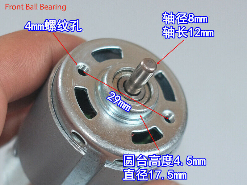 Motor eléctrico de gran potencia para taladro eléctrico, herramienta de destornillador de alta velocidad, RS-755VC, CC de 12V-20V, 18V, 16500RPM, LS-755